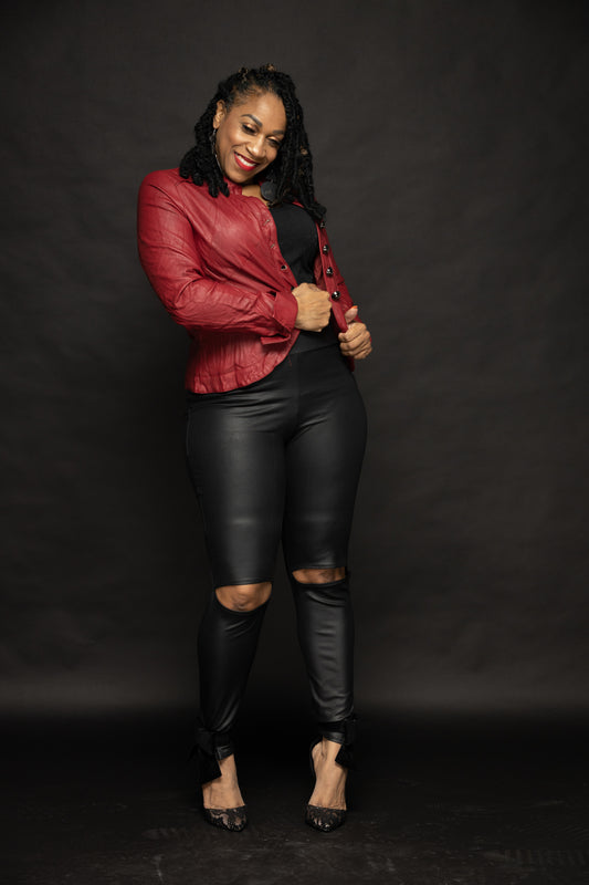 Slashed Knee Leggings