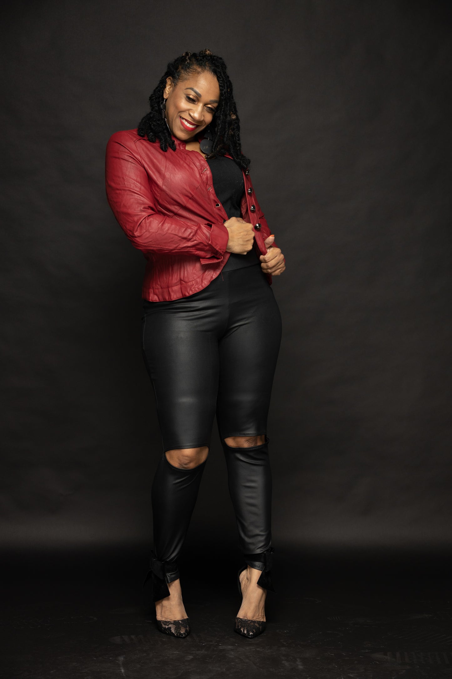 Slashed Knee Leggings